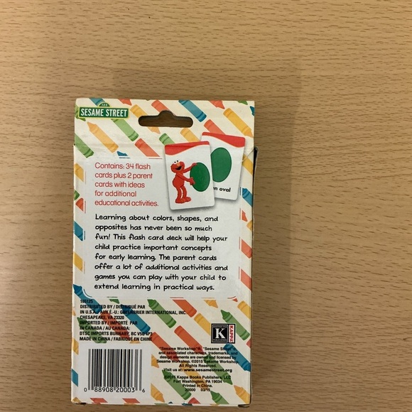 Sesame Street "Colors, Shapes & More!" flash cards, featuring Elmo - Picture 2 of 2